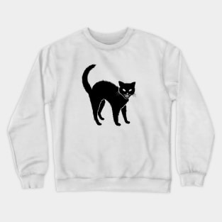 Angry Black Cat Crewneck Sweatshirt